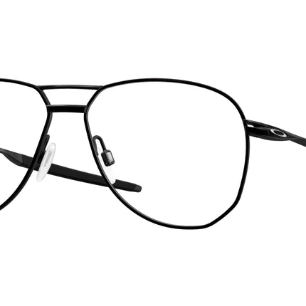 Oakley Optical CONTRAIL TI RX OX5077 Round Eyeglasses  507701-Satin Black 55-144-14 - Color Map Black