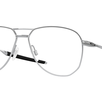 Oakley Optical CONTRAIL TI RX OX5077 Round Eyeglasses  507704-Polished Chrome 55-144-14 - Color Map Grey