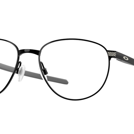 Oakley Optical SWAY BAR R OX5081 Round Eyeglasses  508104-Polished Black 54-141-18 - Color Map Black