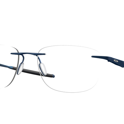 Oakley Optical WINGFOLD EVR OX5118 Rectangle Eyeglasses  511804-Satin Midnight 53-139-18 - Color Map Blue