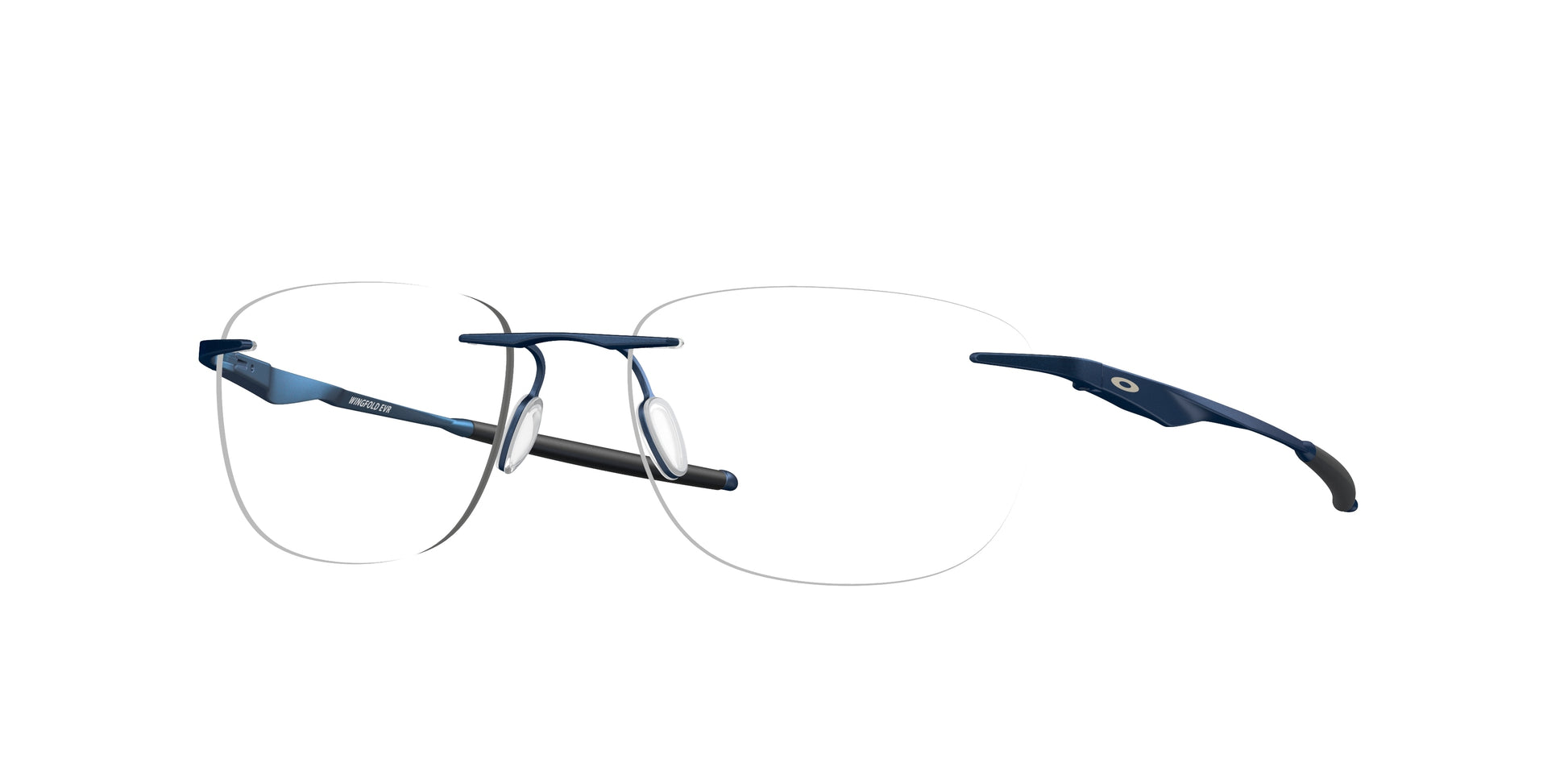 Oakley Optical WINGFOLD EVR OX5118 Rectangle Eyeglasses  511804-Satin Midnight 53-139-18 - Color Map Blue