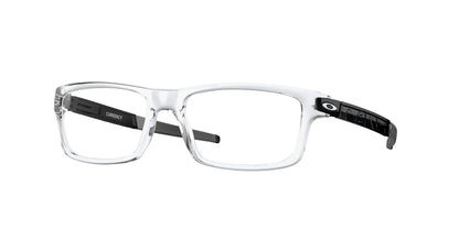 Oakley Optical CURRENCY OX8026 Rectangle Eyeglasses  802614-Polished Clear 54-133-17 - Color Map Transparent
