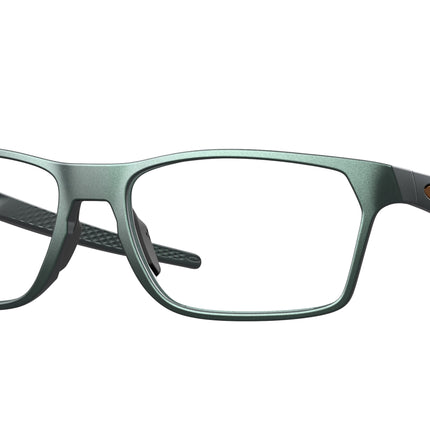 Oakley Optical HEX JECTOR OX8032 Rectangle Eyeglasses  803207-Dark Matte Silver/Blue Colorshift 55-141-16 - Color Map Silver