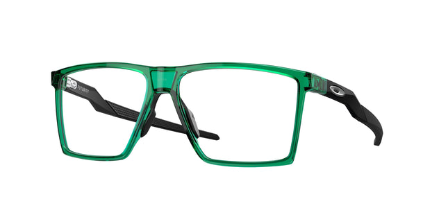 Oakley Optical FUTURITY OX8052 Square Eyeglasses  805206-Transparent Dark Viridian 57-139-14 - Color Map Green