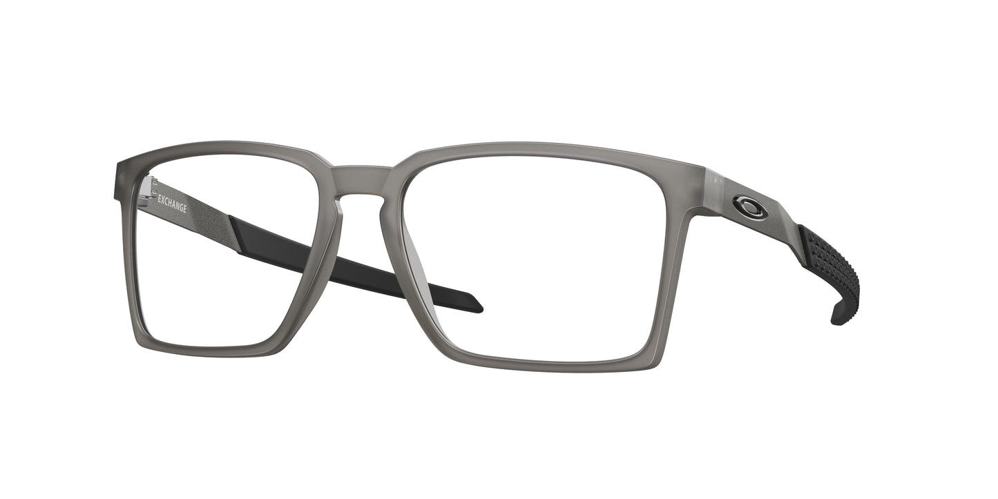 Oakley Optical EXCHANGE OX8055 Rectangle Eyeglasses  805502-Satin Grey Smoke 56-136-17 - Color Map Grey