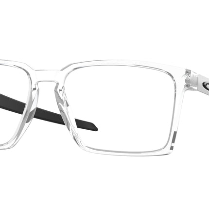 Oakley Optical EXCHANGE OX8055 Rectangle Eyeglasses  805503-Polished Clear 56-136-17 - Color Map Transparent