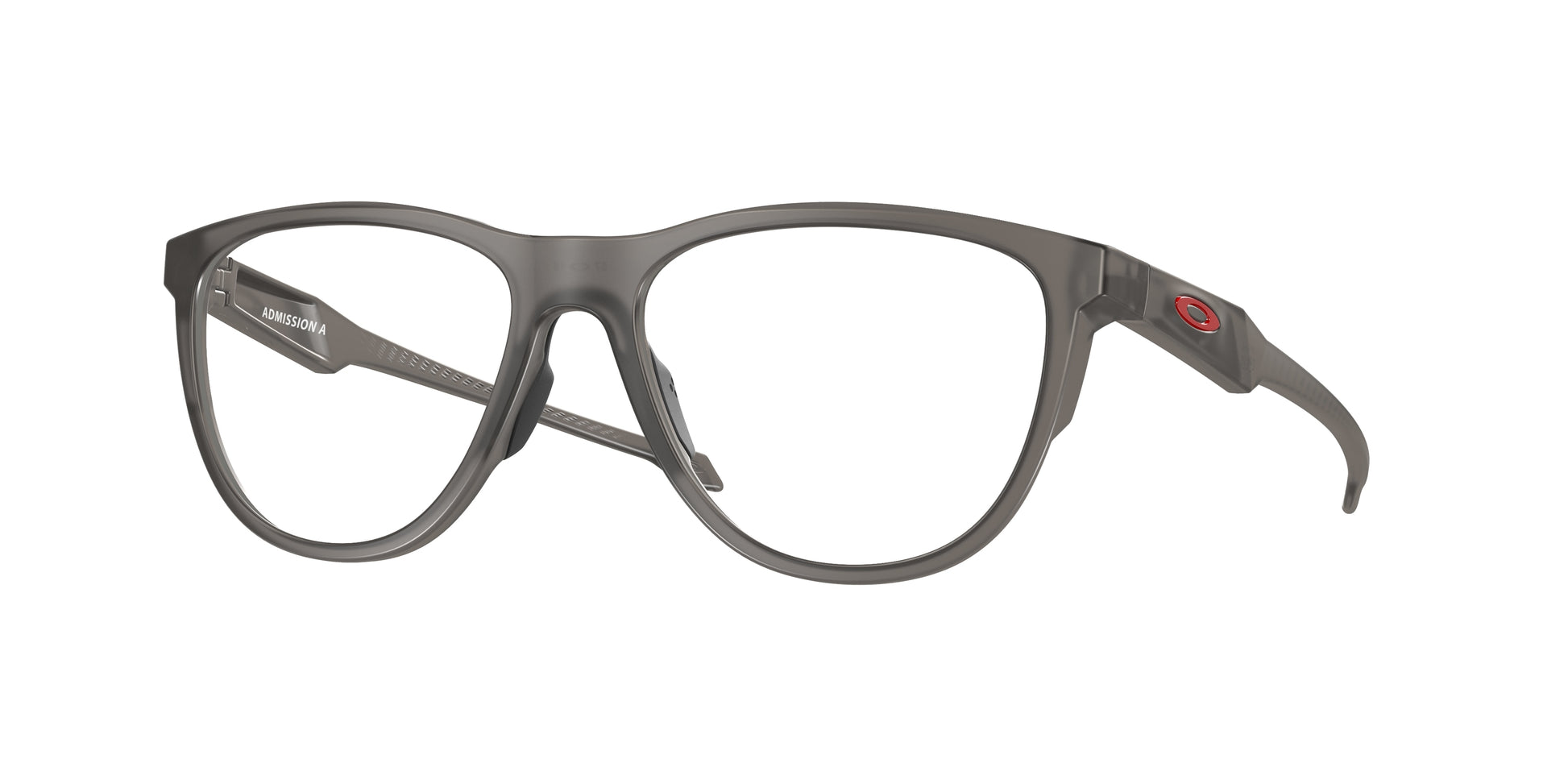 Oakley Optical ADMISSION A OX8056F Round Eyeglasses  805602-Satin Grey Smoke 57-140-16 - Color Map Grey