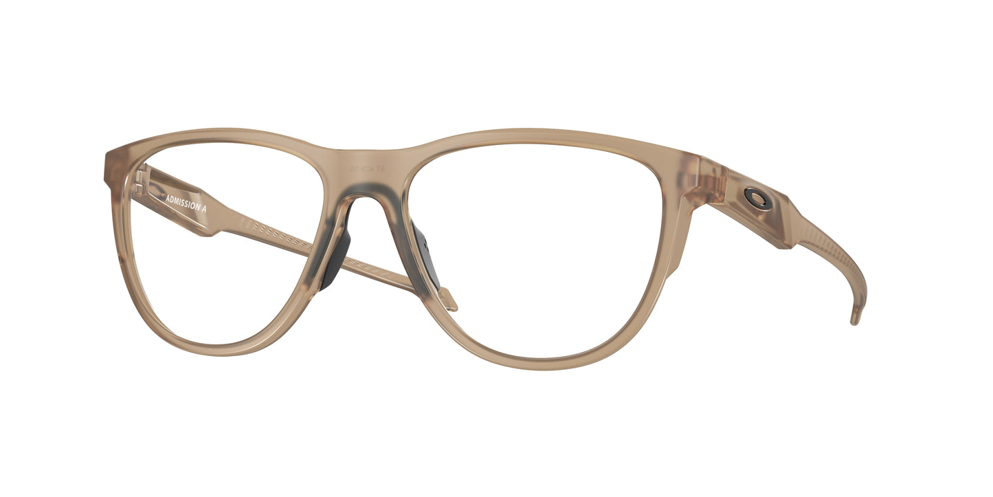 Oakley Optical ADMISSION A OX8056F Round Eyeglasses  805603-Matte Sepia 57-140-16 - Color Map Beige