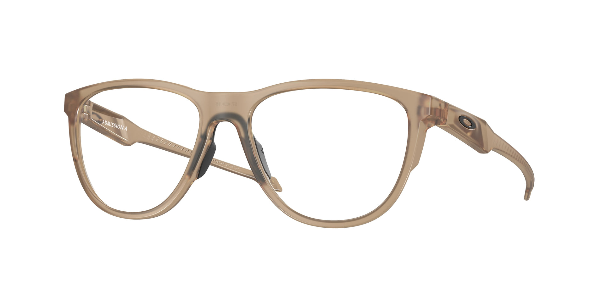 Oakley Optical ADMISSION A OX8056F Round Eyeglasses  805603-Matte Sepia 57-140-16 - Color Map Beige