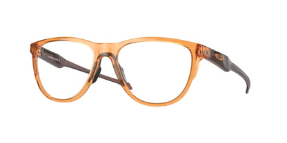 Oakley Optical ADMISSION A OX8056F Round Eyeglasses  805605-Polished Transparent Ginger 57-140-16 - Color Map Brown