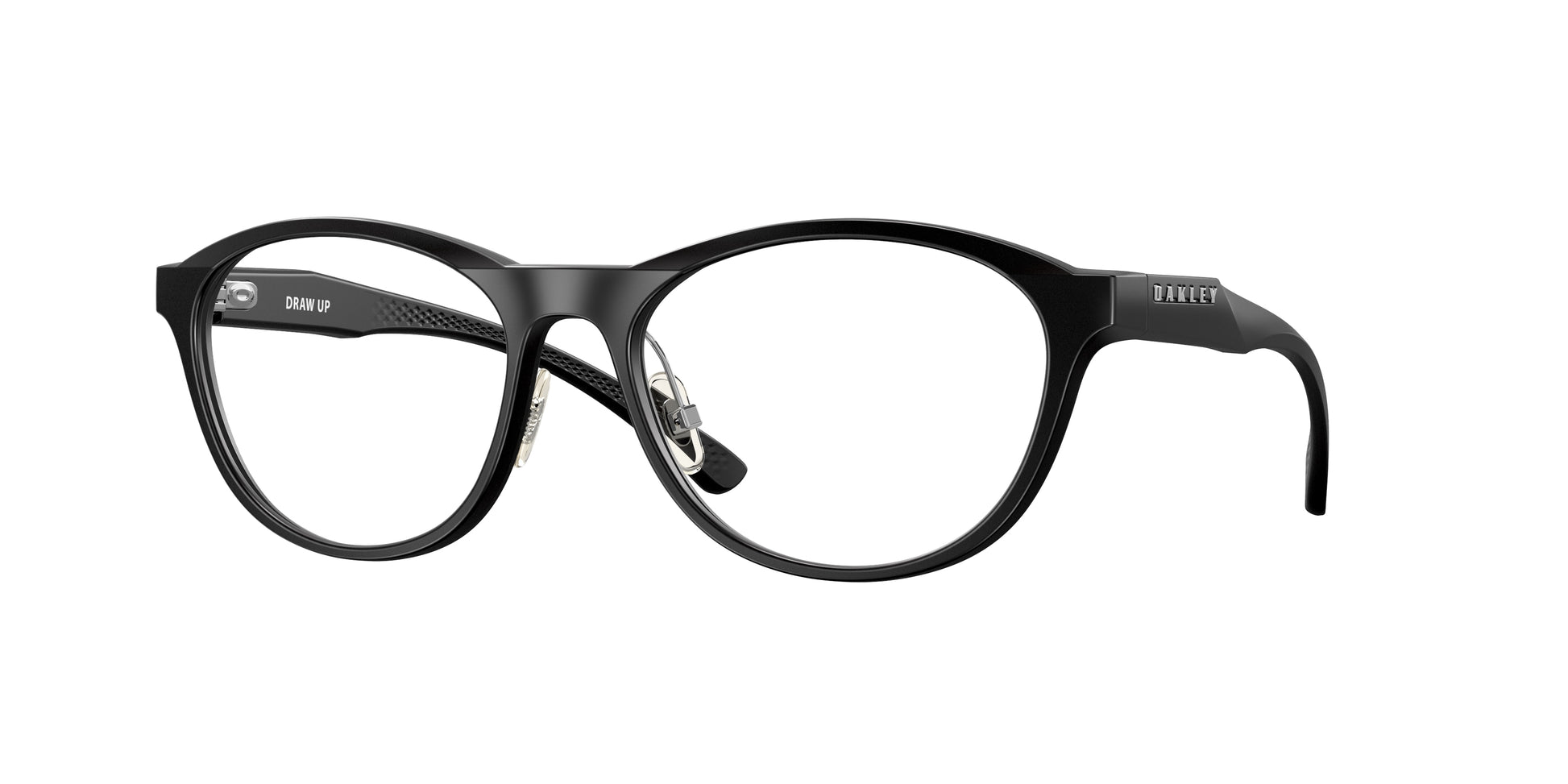 Oakley Optical DRAW UP OX8057 Round Eyeglasses  805701-Satin Black 56-139-17 - Color Map Black