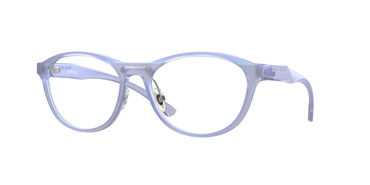 Oakley Optical DRAW UP OX8057 Round Eyeglasses  805706-Matte Dark Stonewash Opaline 56-139-17 - Color Map Blue