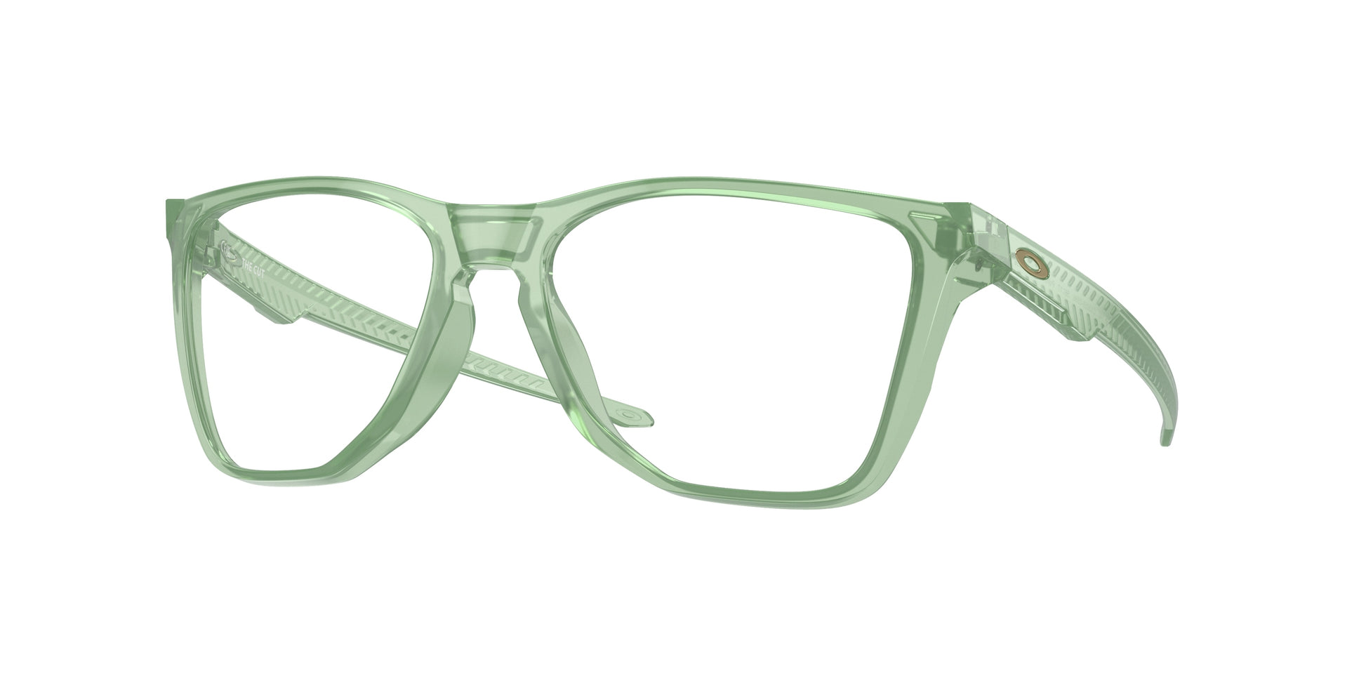 Oakley Optical THE CUT OX8058 Square Eyeglasses  805805-Polished Trans Jade 56-140-17 - Color Map Green