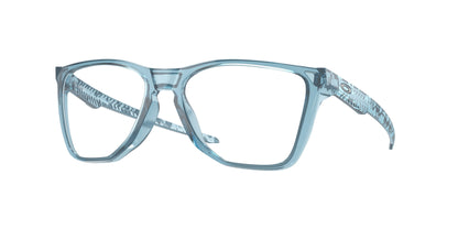 Oakley Optical THE CUT OX8058 Square Eyeglasses  805806-Polished Trans Stonewash 56-140-17 - Color Map Blue