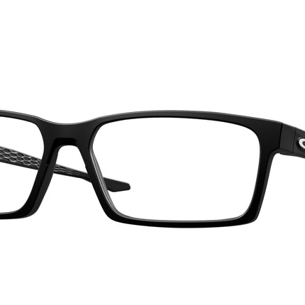 Oakley Optical OVERHEAD OX8060 Rectangle Eyeglasses  806001-Satin Black 59-138-16 - Color Map Black