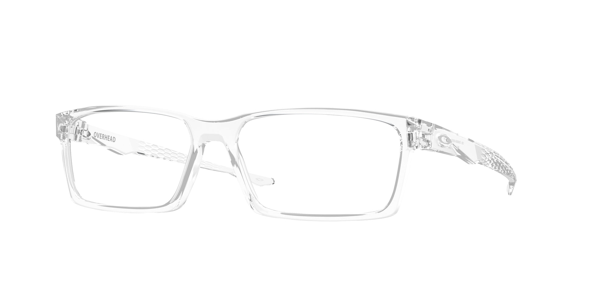 Oakley Optical OVERHEAD OX8060 Rectangle Eyeglasses  806003-Polished Clear 59-138-16 - Color Map Transparent
