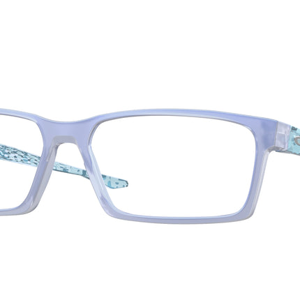 Oakley Optical OVERHEAD OX8060 Rectangle Eyeglasses  806006-Matte Dark Stonewash Opaline 59-138-16 - Color Map Blue