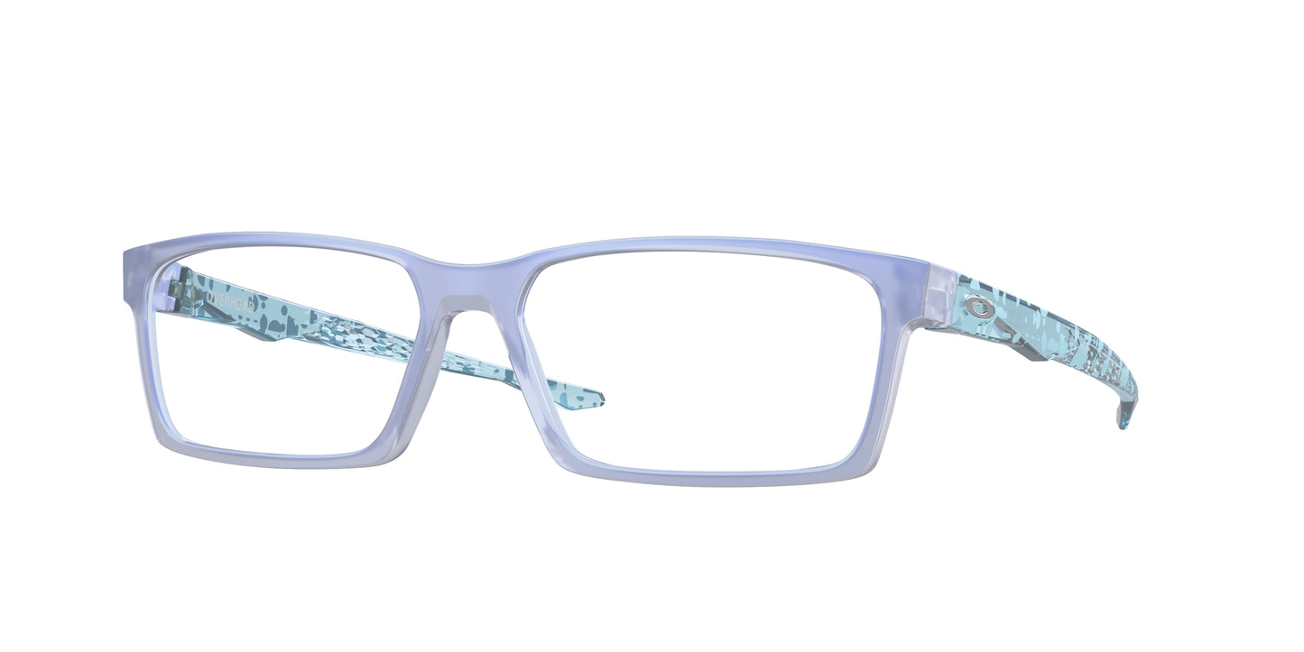Oakley Optical OVERHEAD OX8060 Rectangle Eyeglasses  806006-Matte Dark Stonewash Opaline 59-138-16 - Color Map Blue