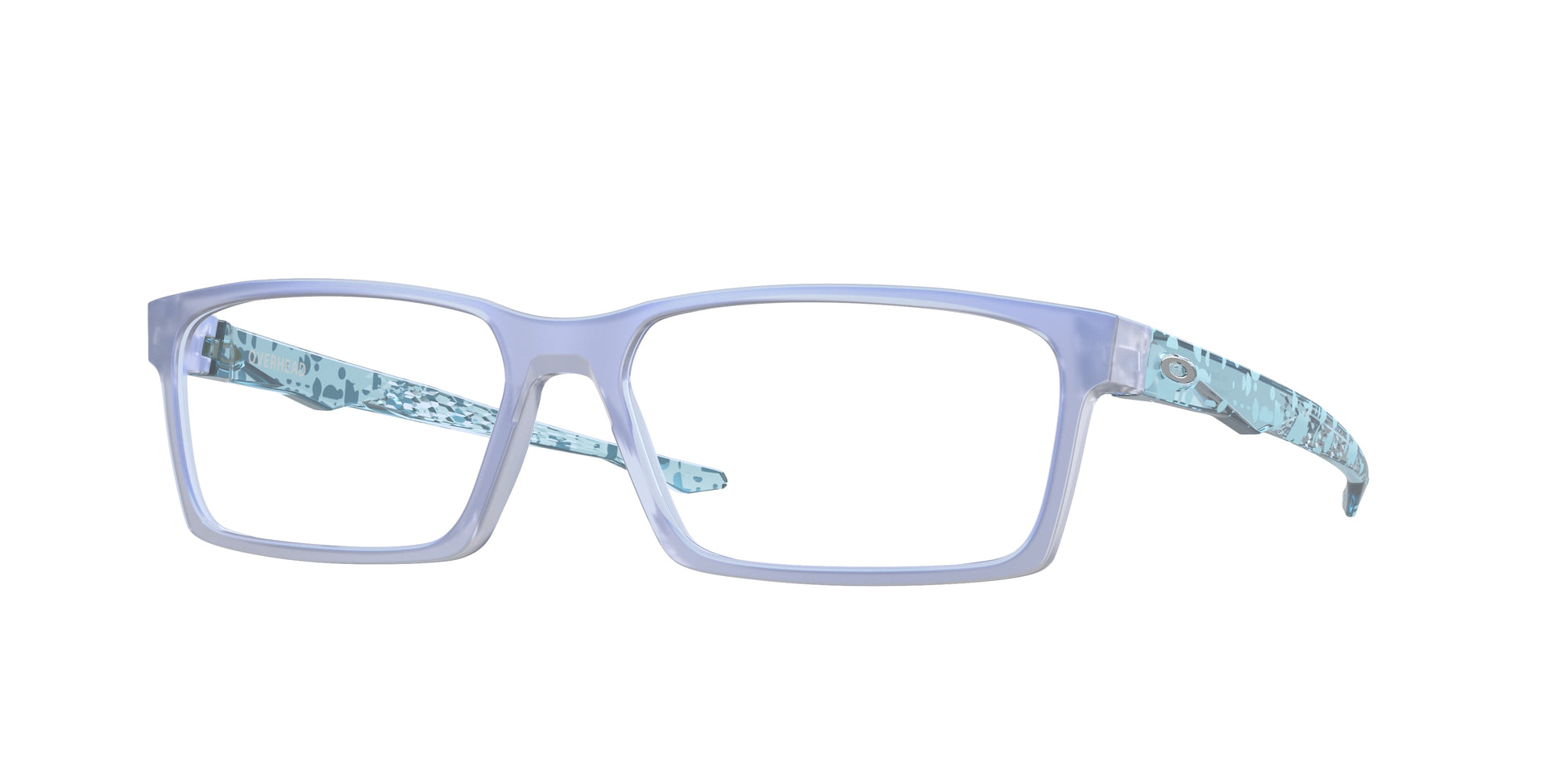 Oakley Optical OVERHEAD OX8060 Rectangle Eyeglasses  806006-Matte Dark Stonewash Opaline 59-138-16 - Color Map Blue