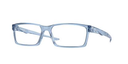 Oakley Optical OVERHEAD OX8060 Rectangle Eyeglasses  806007-Transparent Blue 57-138-16 - Color Map Blue