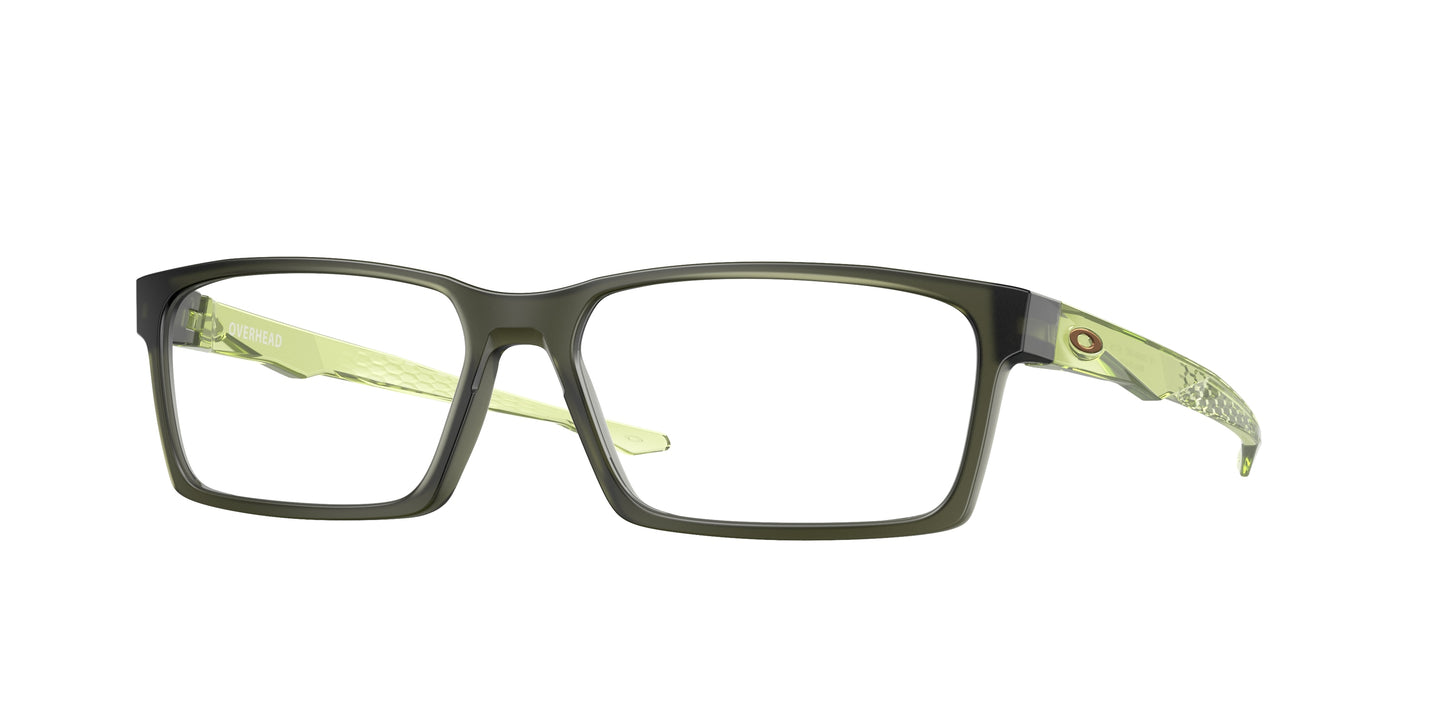 Oakley Optical OVERHEAD OX8060 Rectangle Eyeglasses  806008-Matte Olive Ink 59-138-16 - Color Map Green