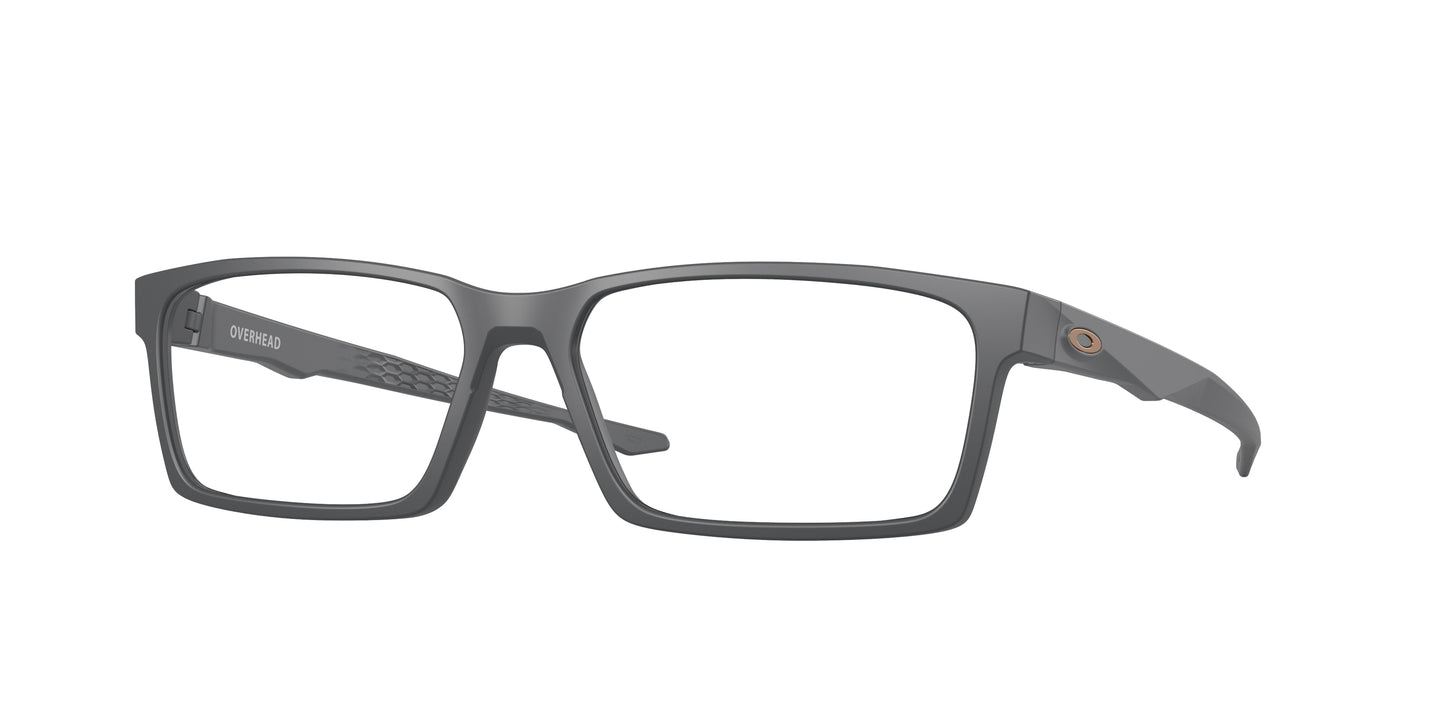 Oakley Optical OVERHEAD OX8060 Rectangle Eyeglasses  806010-Matte Carbon 59-138-16 - Color Map Grey
