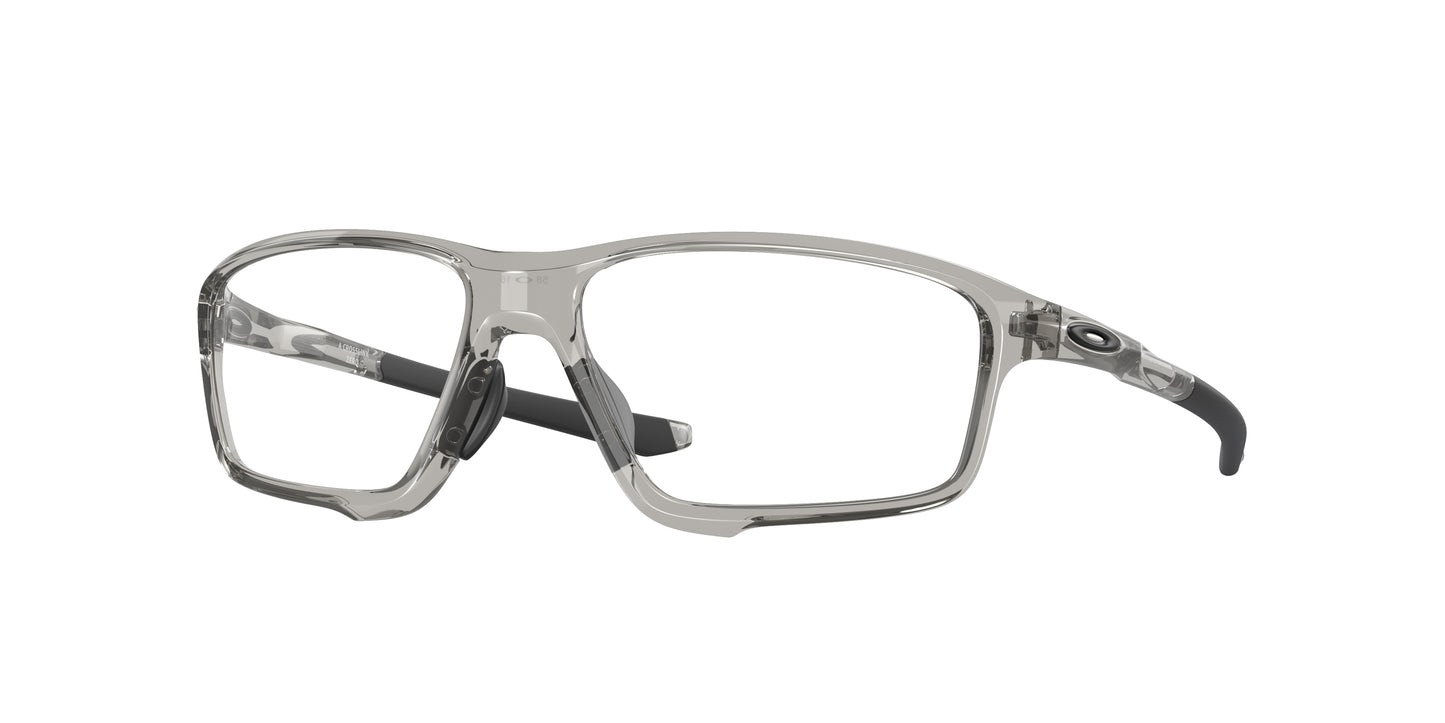 Oakley Optical CROSSLINK ZERO (A) OX8080 Square Eyeglasses  808004-Polished Grey Shadow 58-138-16 - Color Map Grey