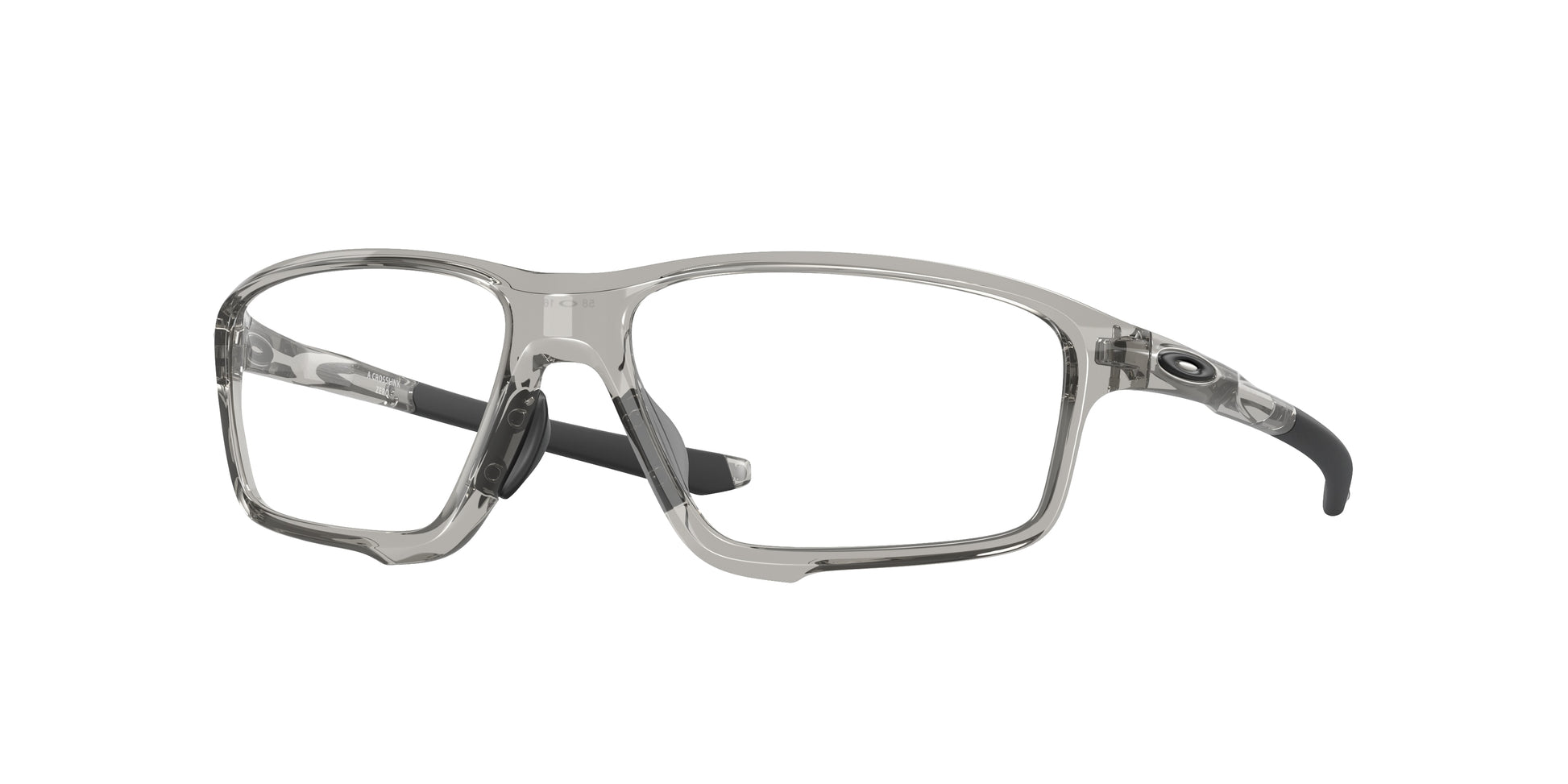 Oakley Optical CROSSLINK ZERO (A) OX8080 Square Eyeglasses  808004-Polished Grey Shadow 58-138-16 - Color Map Grey