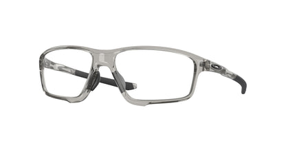 Oakley Optical CROSSLINK ZERO (A) OX8080 Square Eyeglasses  808004-Polished Grey Shadow 58-138-16 - Color Map Grey