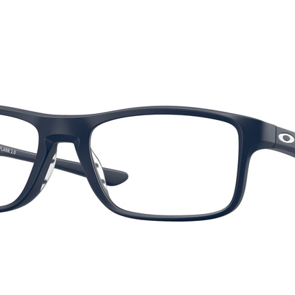 Oakley Optical PLANK 2.0 OX8081 Rectangle Eyeglasses  808103-Softcoat Universal Blue 53-139-18 - Color Map Blue