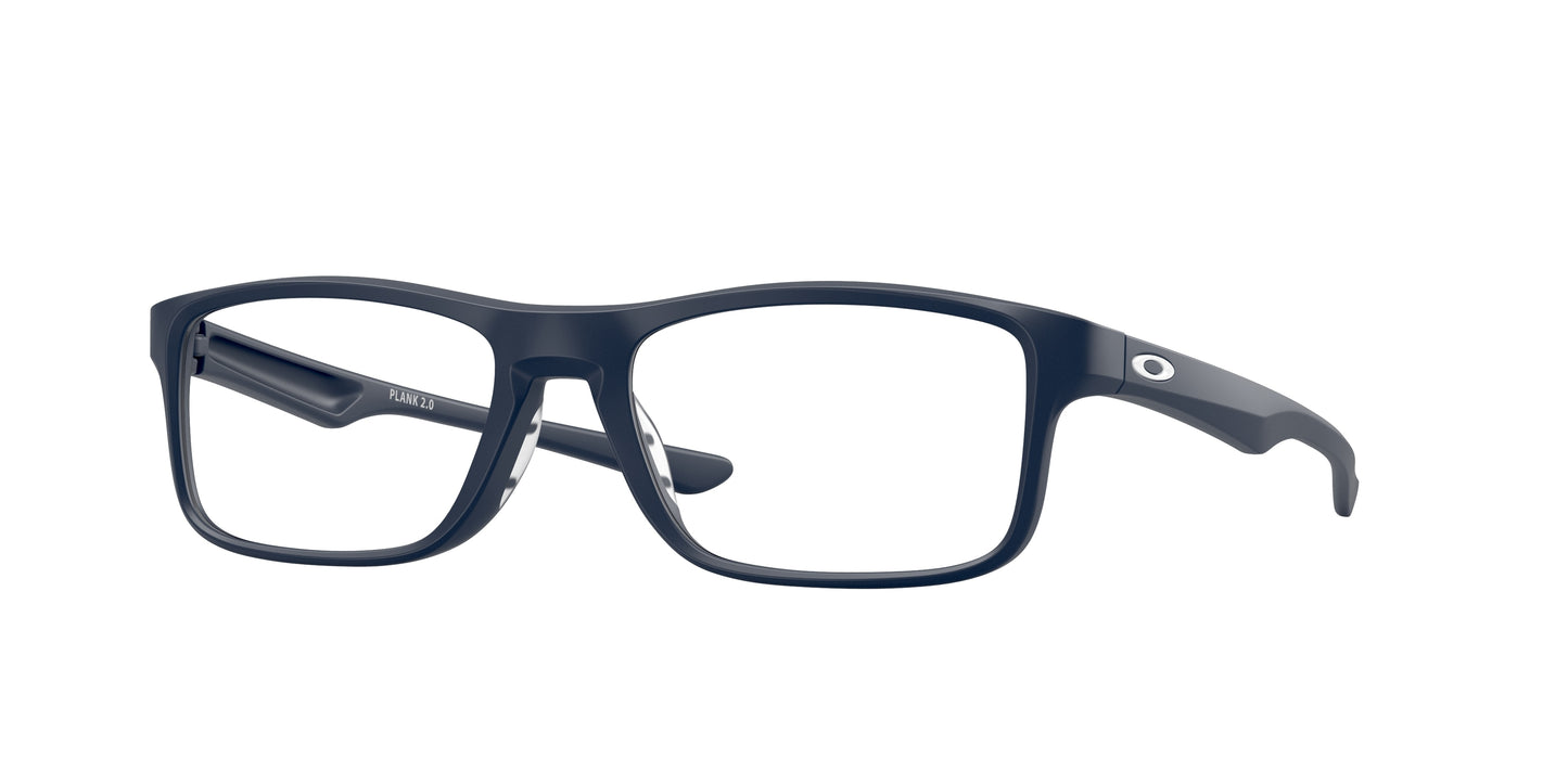 Oakley Optical PLANK 2.0 OX8081 Rectangle Eyeglasses  808103-Softcoat Universal Blue 53-139-18 - Color Map Blue