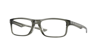 Oakley Optical PLANK 2.0 OX8081 Rectangle Eyeglasses  808106-Polished Grey Smoke 55-145-18 - Color Map Grey
