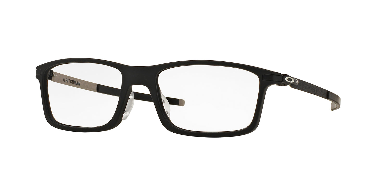 Oakley Optical PITCHMAN (A) OX8096 Rectangle Eyeglasses  809601-Satin Black 55-140-18 - Color Map Black