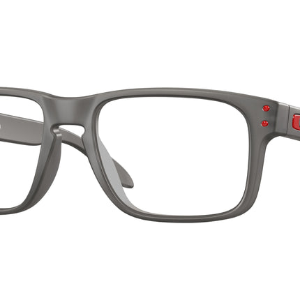 Oakley Optical HOLBROOK RX A OX8100F Square Eyeglasses  810002-Satin Grey Smoke 58-137-17 - Color Map Grey