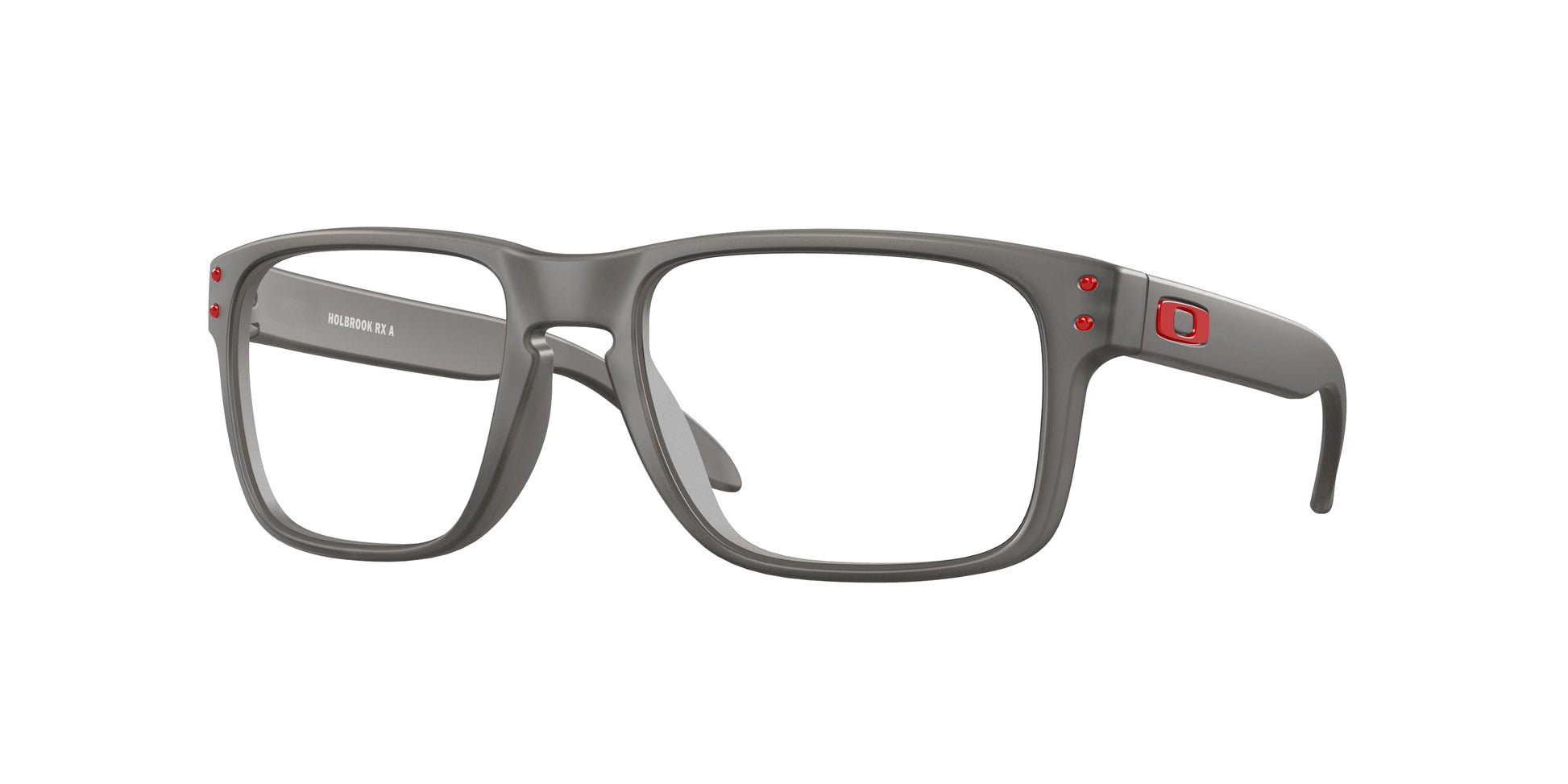 Oakley Optical HOLBROOK RX A OX8100F Square Eyeglasses  810002-Satin Grey Smoke 58-137-17 - Color Map Grey