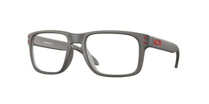Oakley Optical HOLBROOK RX A OX8100F Square Eyeglasses  810002-Satin Grey Smoke 58-137-17 - Color Map Grey