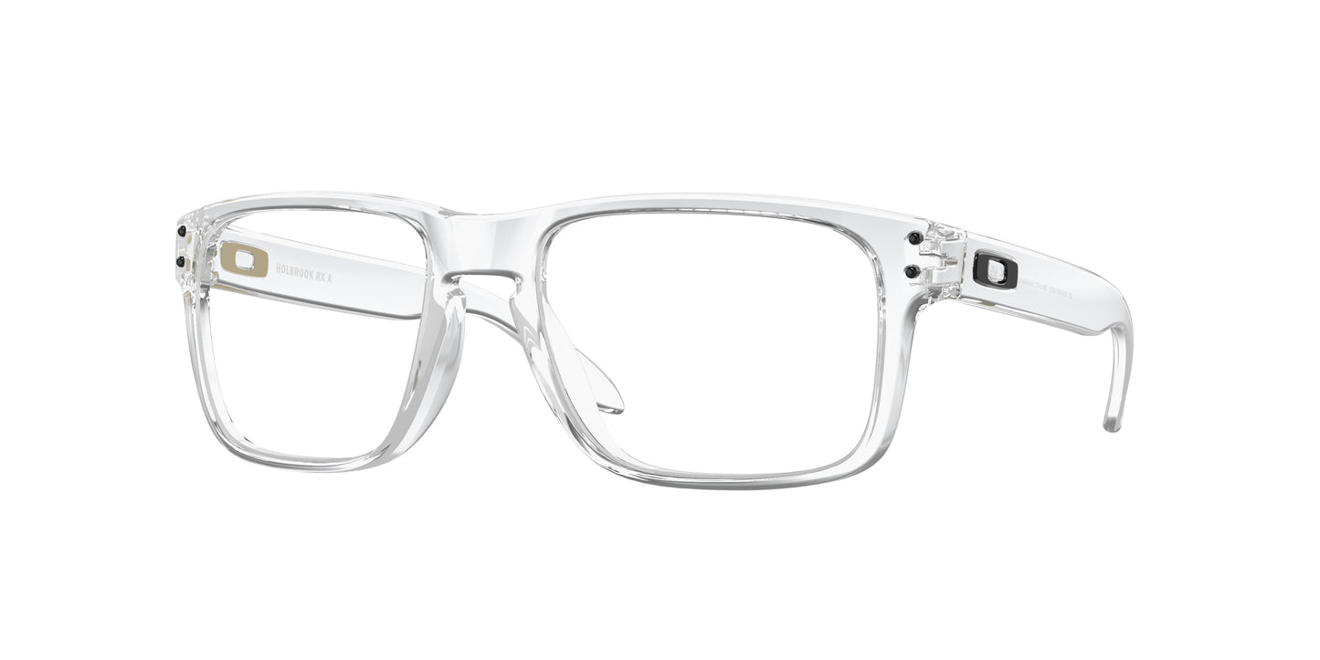 Oakley Optical HOLBROOK RX A OX8100F Square Eyeglasses  810003-Polished Clear 58-137-17 - Color Map Transparent