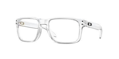 Oakley Optical HOLBROOK RX A OX8100F Square Eyeglasses  810003-Polished Clear 58-137-17 - Color Map Transparent
