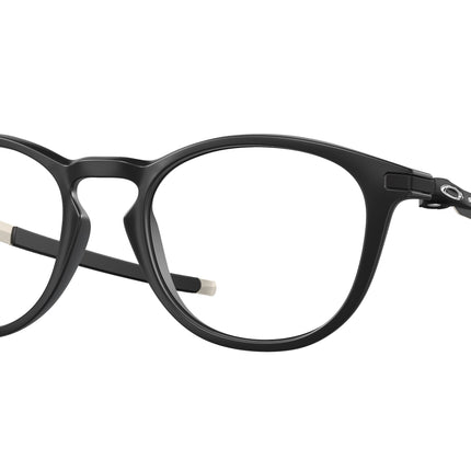 Oakley Optical PITCHMAN R A OX8105F Round Eyeglasses  810501-Satin Black 52-140-19 - Color Map Black