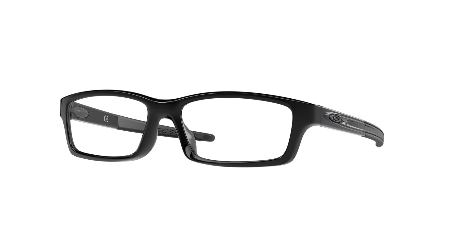 Oakley Optical CROSSLINK YOUTH (A) OX8111 Rectangle Eyeglasses  811101-Polished Black Ink 53-135-15 - Color Map Black