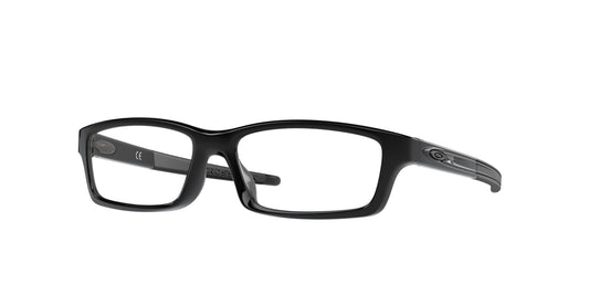 Oakley Optical CROSSLINK YOUTH (A) OX8111 Rectangle Eyeglasses  811101-Polished Black Ink 53-135-15 - Color Map Black
