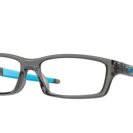 Oakley Optical CROSSLINK YOUTH (A) OX8111 Rectangle Eyeglasses  811102-Polished Grey Smoke 53-135-15 - Color Map Grey