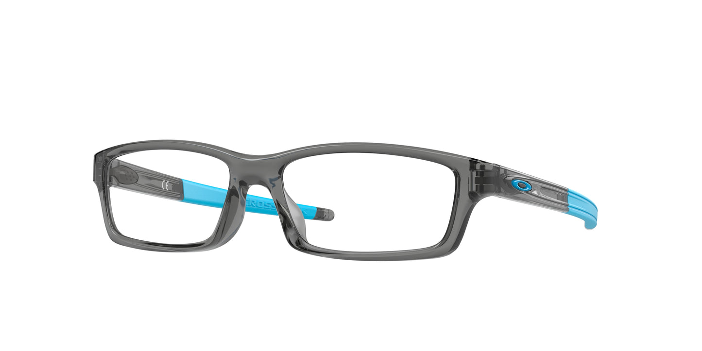 Oakley Optical CROSSLINK YOUTH (A) OX8111 Rectangle Eyeglasses  811102-Polished Grey Smoke 53-135-15 - Color Map Grey