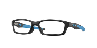 Oakley Optical CROSSLINK (A) OX8118 Rectangle Eyeglasses  811801-Satin Black 56-137-17 - Color Map Black