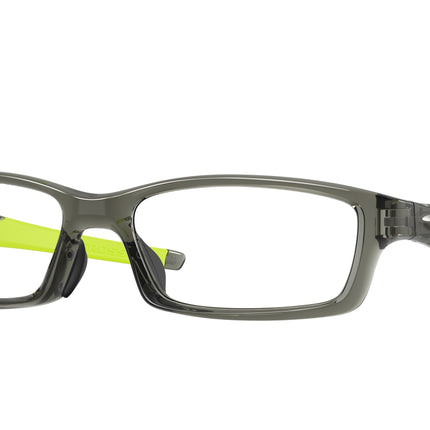 Oakley Optical CROSSLINK (A) OX8118 Rectangle Eyeglasses  811802-Polished Grey Smoke 56-137-17 - Color Map Grey