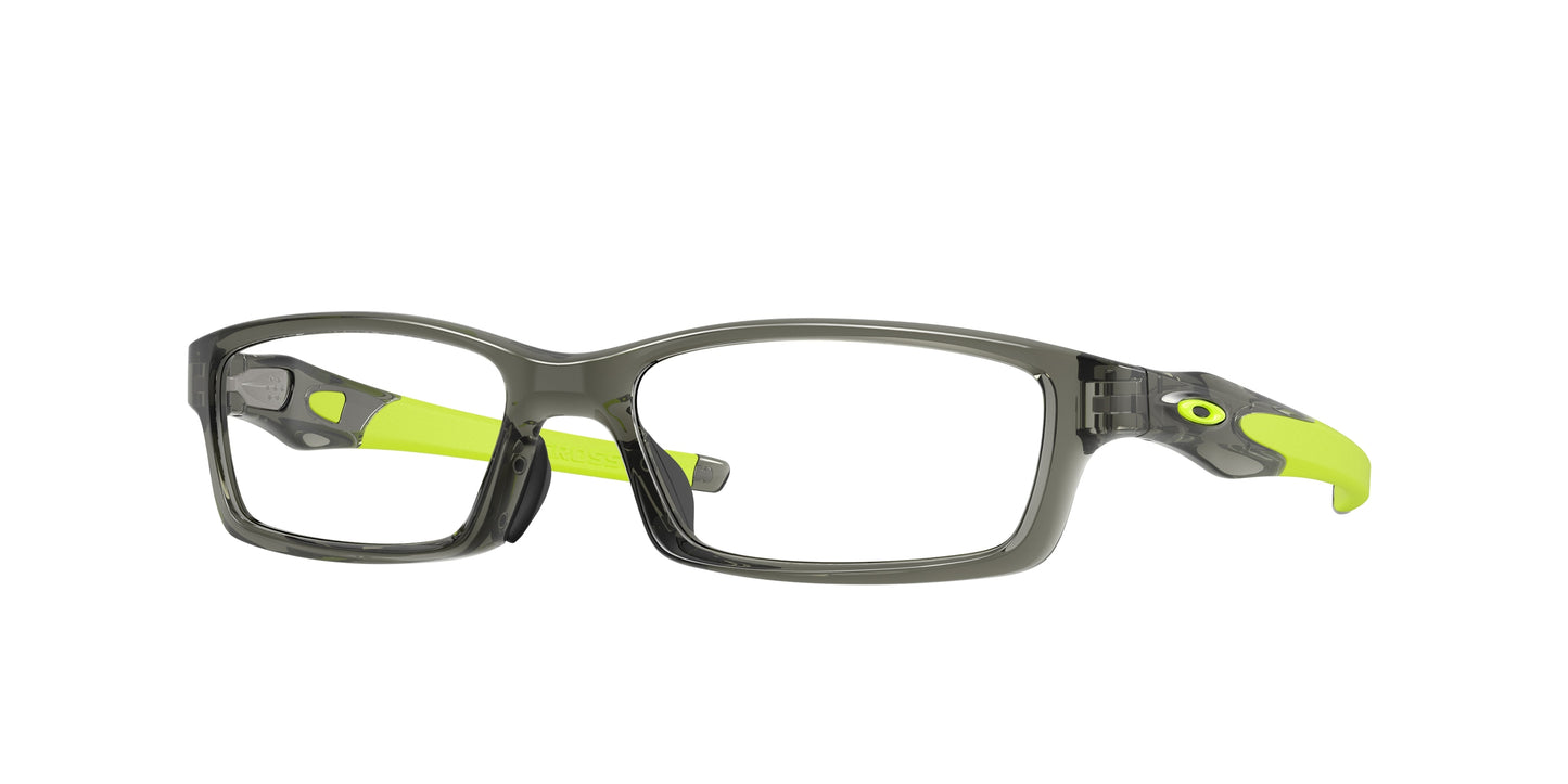 Oakley Optical CROSSLINK (A) OX8118 Rectangle Eyeglasses  811802-Polished Grey Smoke 56-137-17 - Color Map Grey