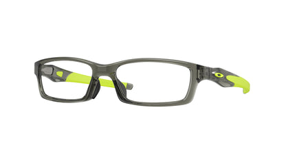Oakley Optical CROSSLINK (A) OX8118 Rectangle Eyeglasses  811802-Polished Grey Smoke 56-137-17 - Color Map Grey