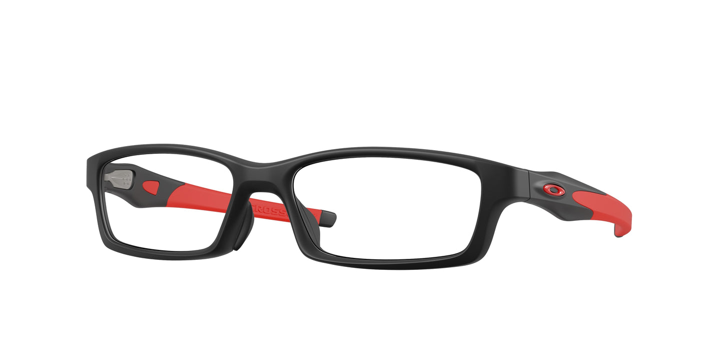 Oakley Optical CROSSLINK (A) OX8118 Rectangle Eyeglasses  811804-Satin Black 56-137-17 - Color Map Black