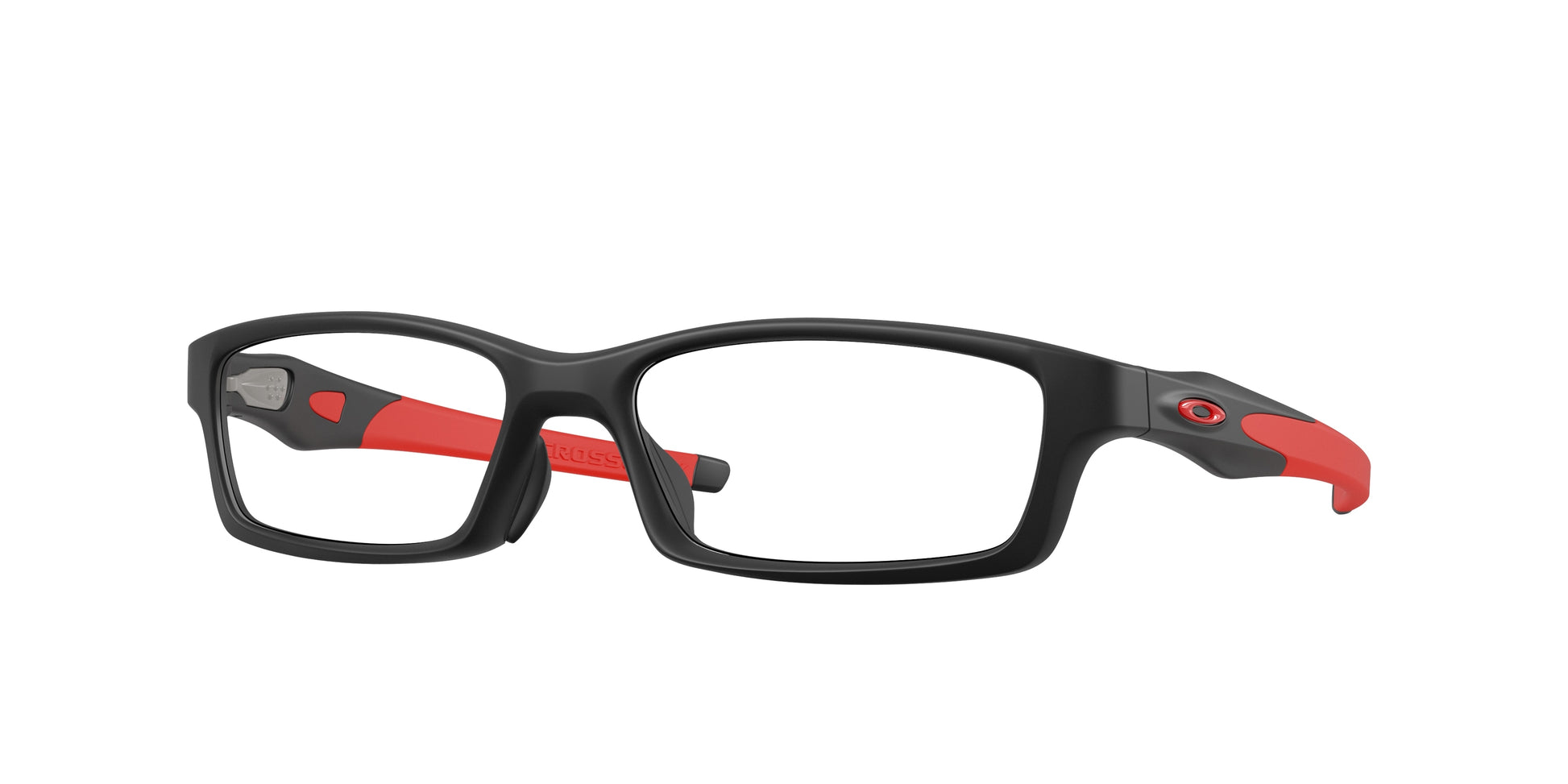 Oakley Optical CROSSLINK (A) OX8118 Rectangle Eyeglasses  811804-Satin Black 56-137-17 - Color Map Black