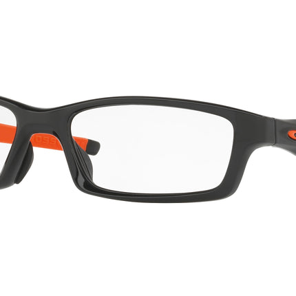 Oakley Optical CROSSLINK (A) OX8118 Rectangle Eyeglasses  811805-Polished Black 56-137-17 - Color Map Black